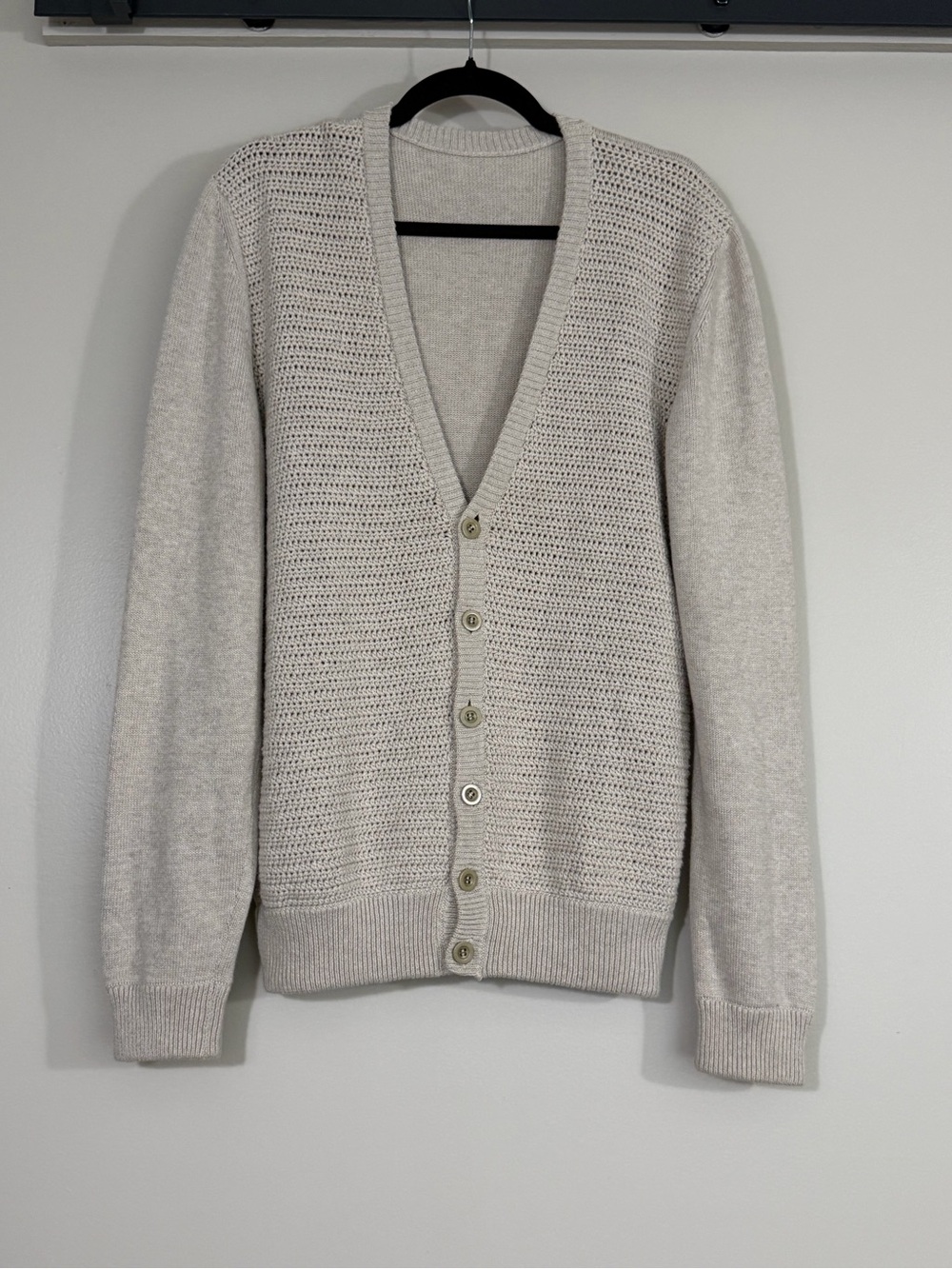 MARTIN MARGIELA Men's cotton Knit Button-Up Cardigan Sweater, sz M